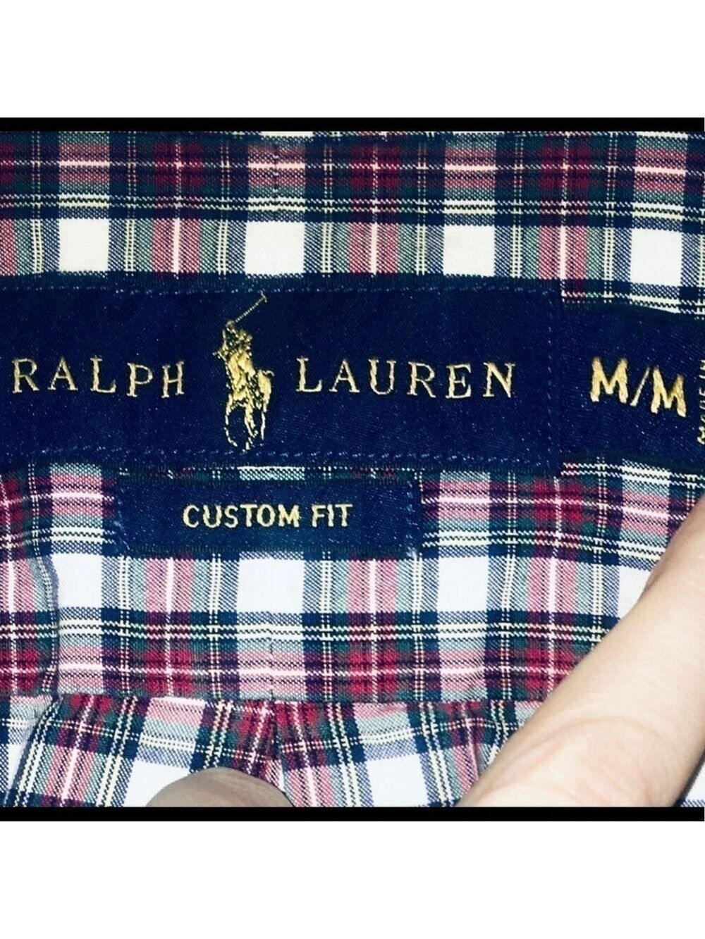 Ralph Lauren Men Red White Green Plaid Button Down - Picture 6 of 6